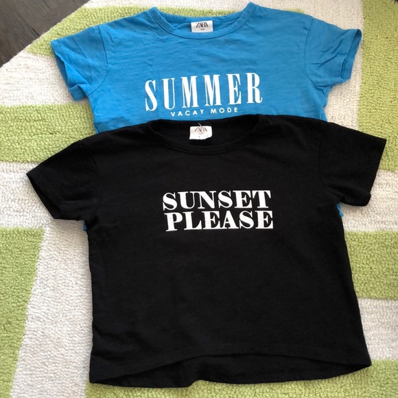Zara Other - Set of 2 Zara Cropped Tees (5-6Y)
